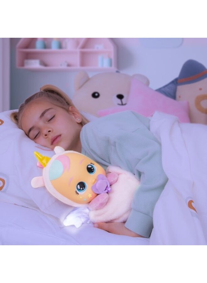 Cry Babies Goodnight Friends 2-in-1 Luna and Poppy Baby Doll in Unicorn-Themed Onesie | Flip & Reveal From Doll to Plush | Plays Gentle Lullabies | Nurturing and Imaginative Play | Sensory Development | Gift for Toddler & Kids - Image 4